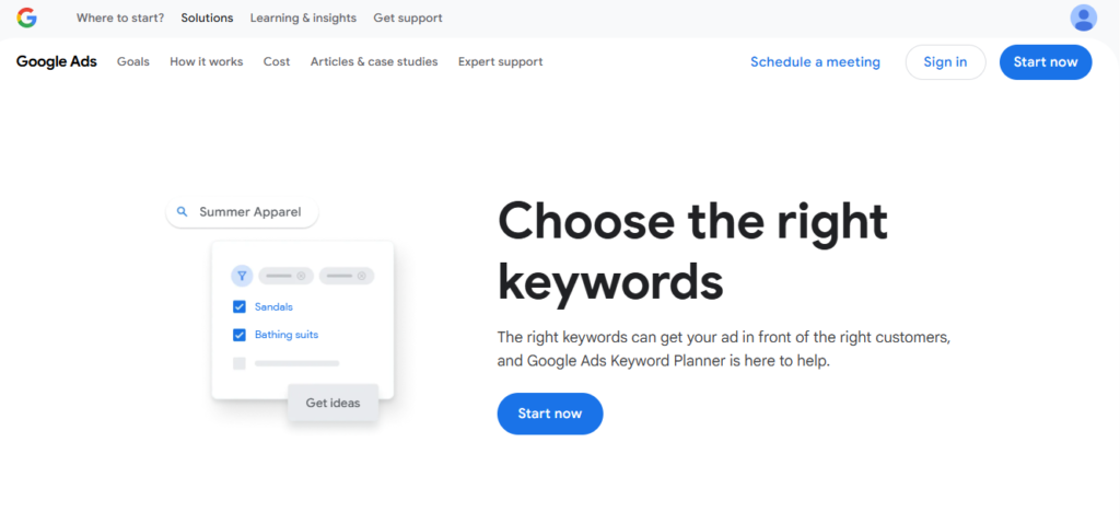 Google Keyword Planner